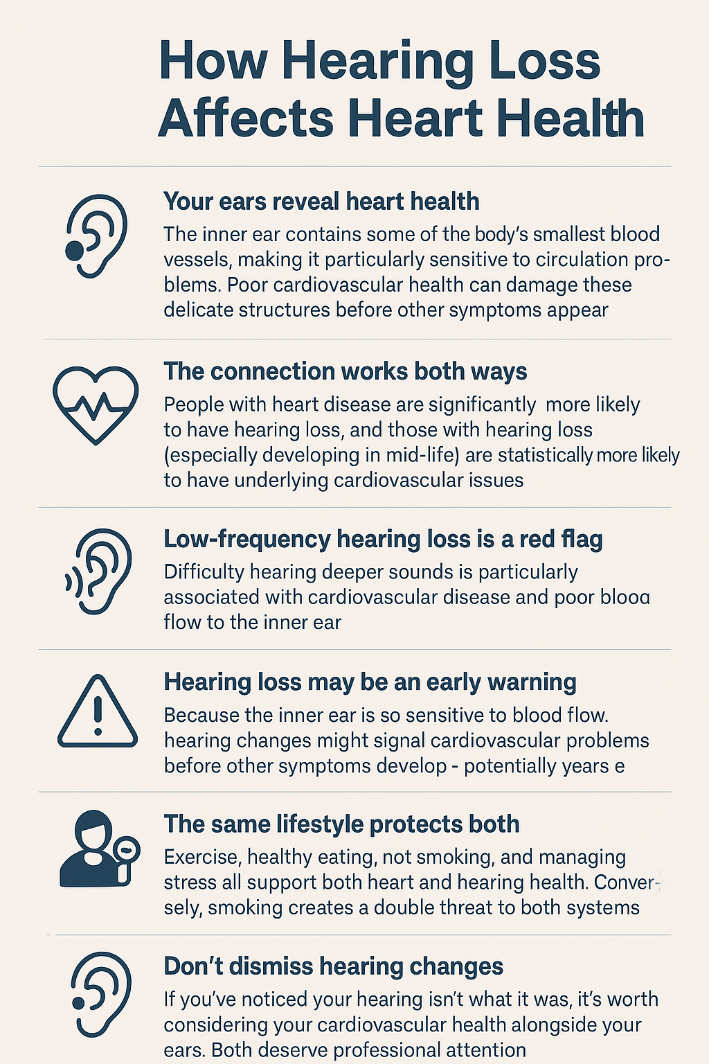 Heart and Hearing Health Infographic