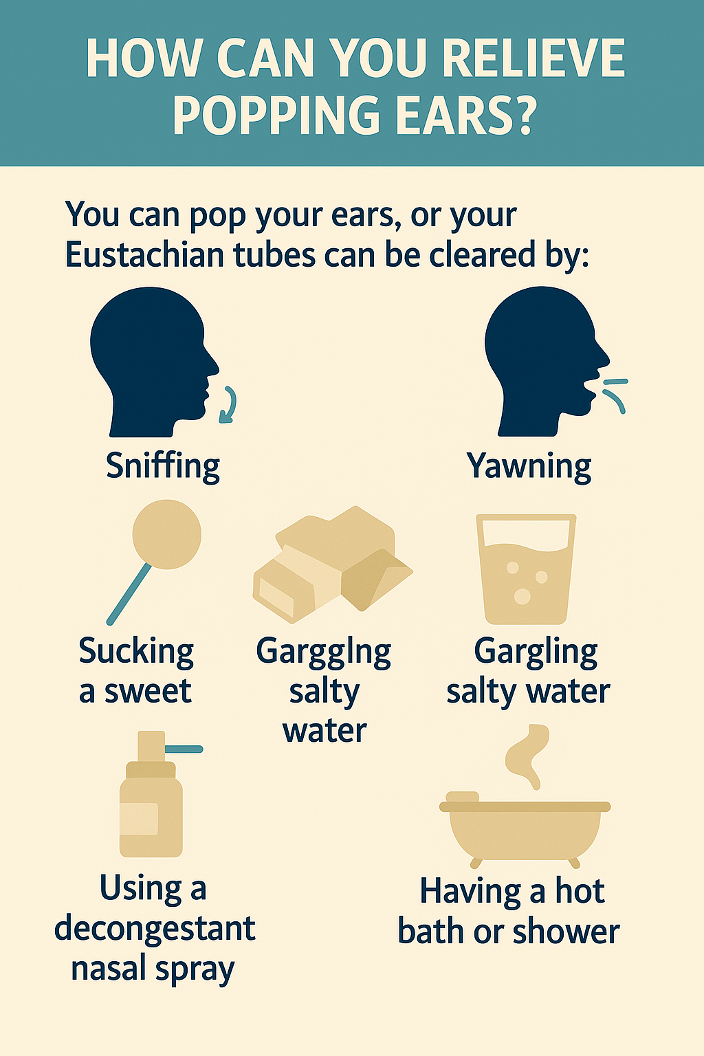 How can you relieve popping ears