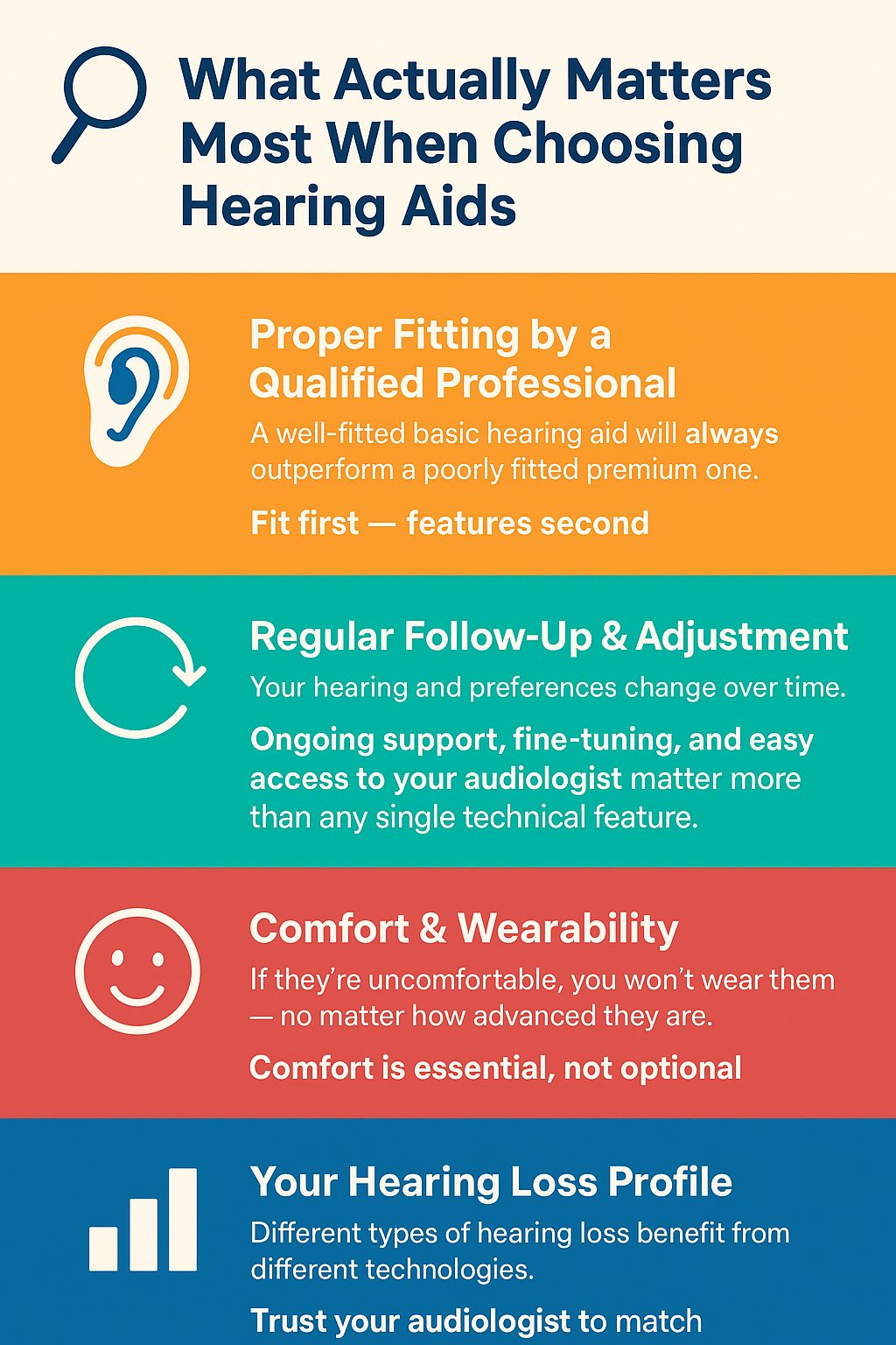 What actually matters most when choosing hearing aids